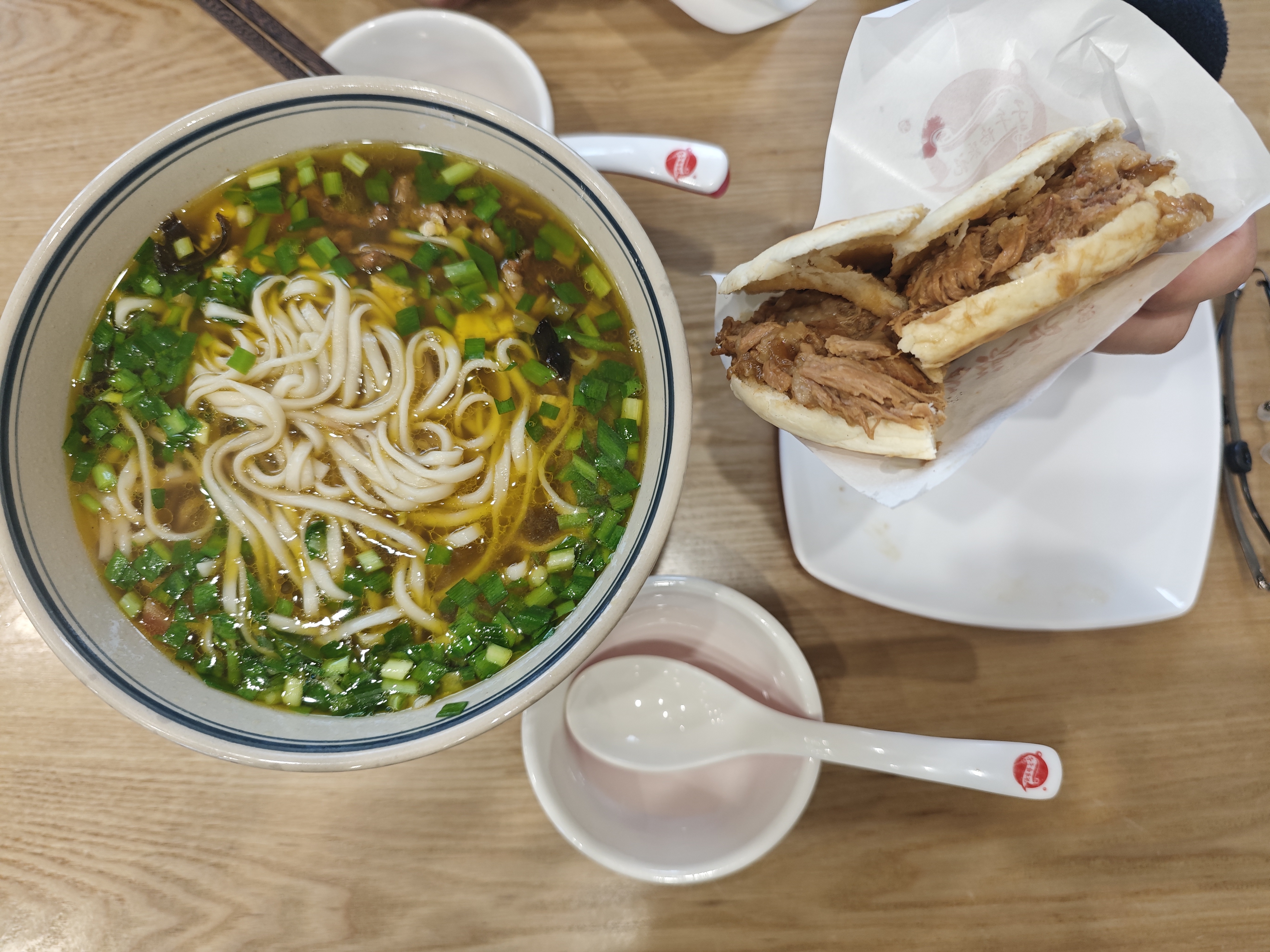 Food (Noodles and Roujiamo) in Xi'an